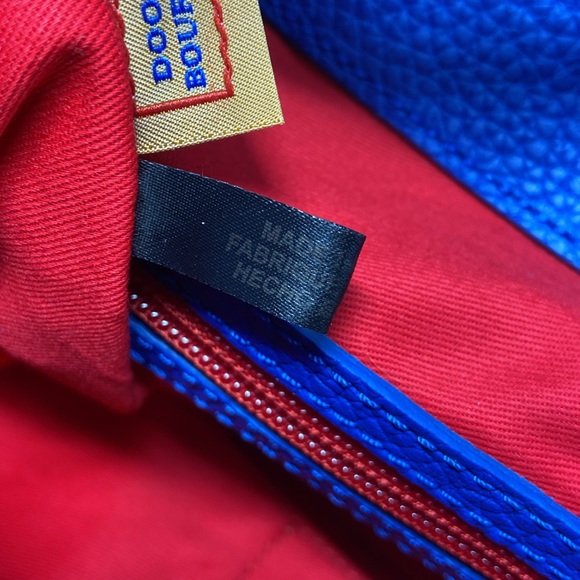 NWT Dooney & Bourke Blue Logo Lock Sack Shoulder Bag w/extra key ring accessory - Picture 11 of 16